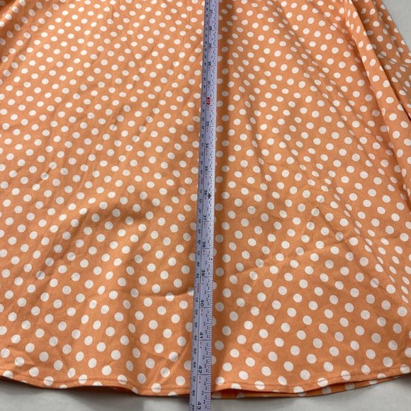Grace Karin women Dress Orange  sleeveles Polka dots V-neck size M - Picture 10 of 10